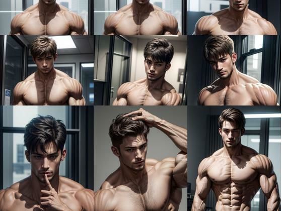 イラスト・CG集❤Muscle Majesty: イケメン筋肉マッチョの至高の瞬間｜