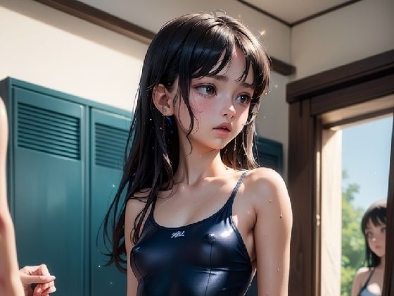 水着❤スクール水着（ロッカールーム）｜