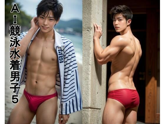 イラスト・CG集❤AI競泳水着男子5｜