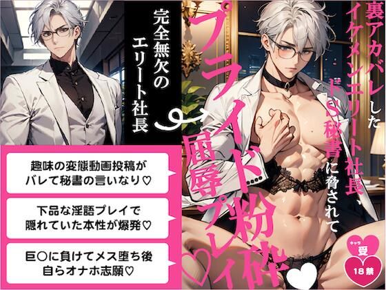 BL（ボーイズラブ）❤裏アカバレしたイケメンエリート社長、ドS秘書に脅されてプライド粉砕屈辱プレイ（はーと）｜