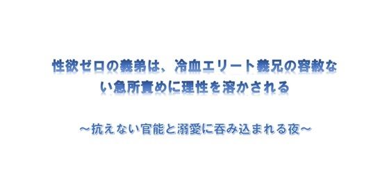 ノベル❤性欲ゼロの義弟は、冷血エリート義兄の容赦ない急所責めに理性を溶かされる 〜抗えない官能と溺愛に呑み込まれる夜〜｜